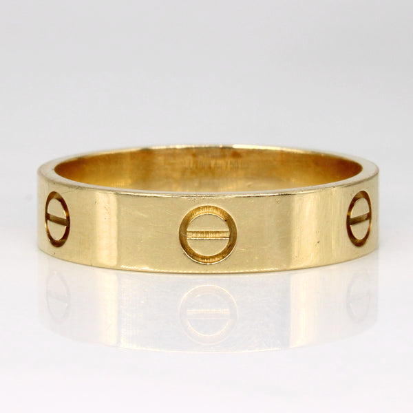 'Cartier' Love Yellow 18k Gold Ring | SZ 13 |