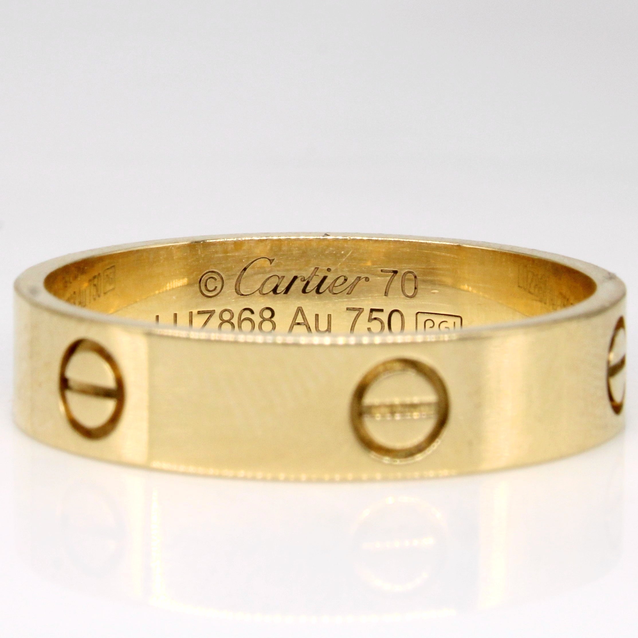 Cartier' Love Yellow 18k Gold Ring | SZ 13 |