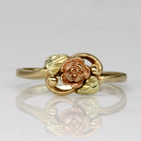 10k Two Tone Gold Floral Ring | SZ 6.75 |