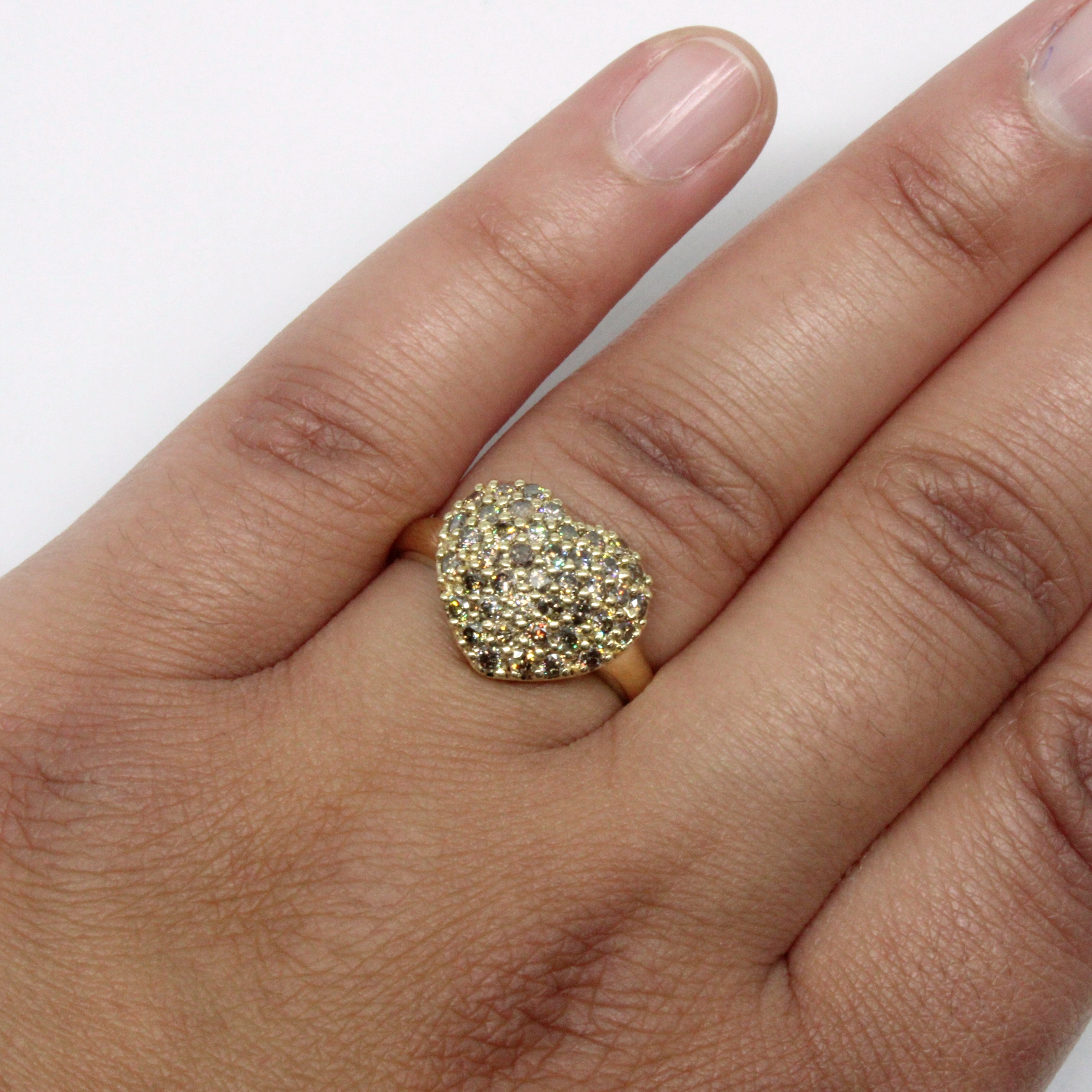 Heart Shaped Diamond Cluster Ring | 0.84ctw | SZ 6.75 |