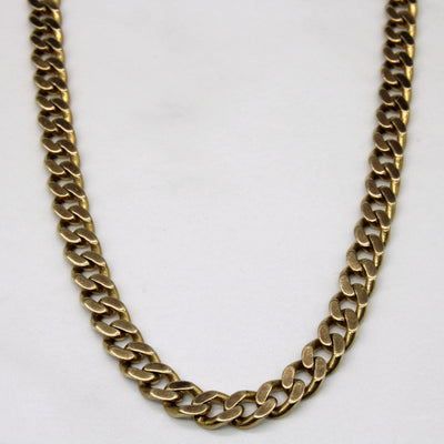 9k Yellow Gold Curb Link Chain | 24