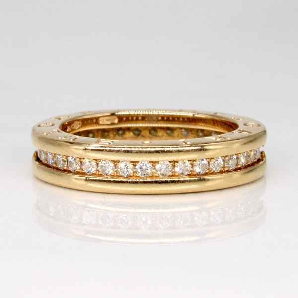 'BVLGARI' B.zero1 One-Band Diamond Rose Gold 18k Ring | SZ 6.5 |