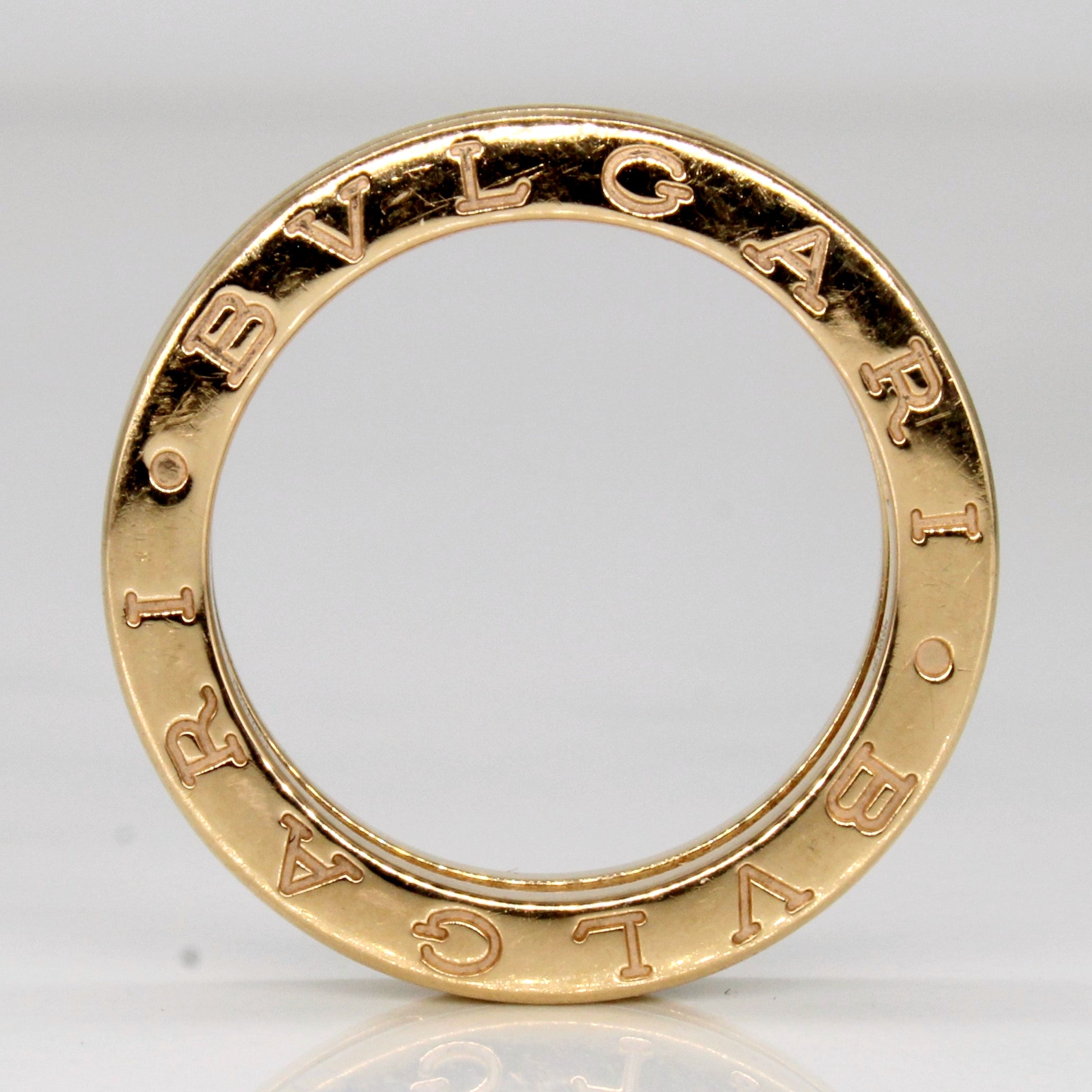 Bague B.zero1 One-Band en or rose 18 carats sertie de diamants 'BVLGARI' | Taille 6,5 | 