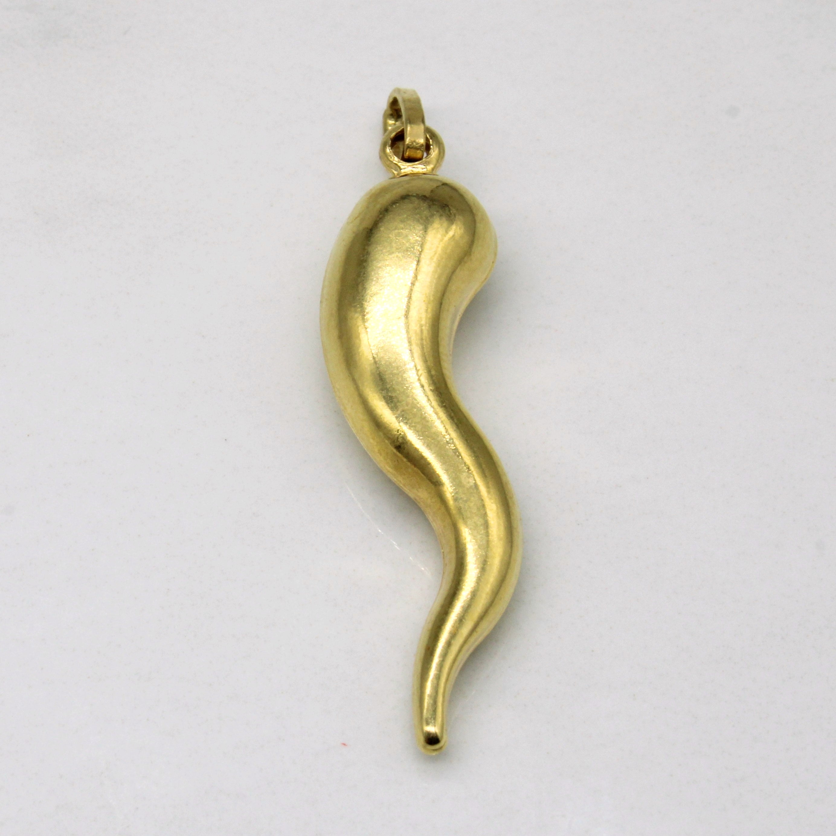 18k Yellow Gold Corno Pendant