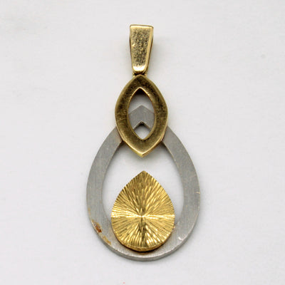 18k Two Tone Gold Pendant
