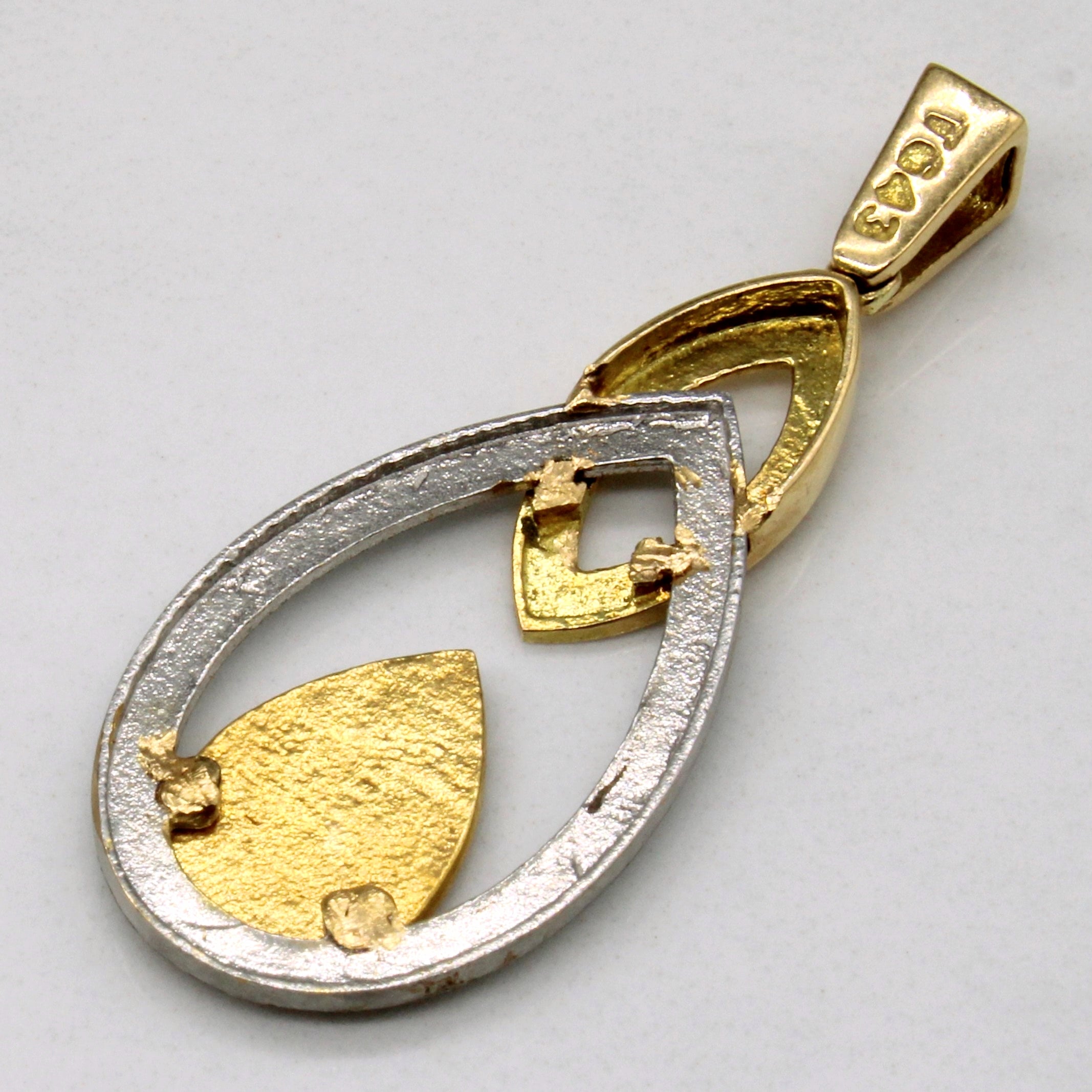 18k Two Tone Gold Pendant