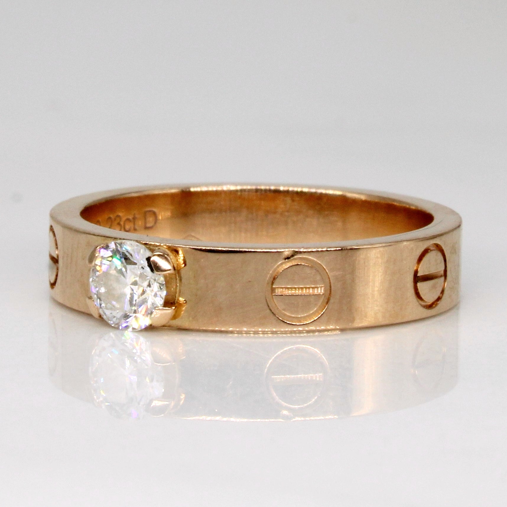 'Cartier' Solitaire Diamond Love Ring | 0.23 ctw | SZ 5 |