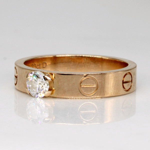 'Cartier' Solitaire Diamond Love Ring | 0.23 ctw | SZ 5 |