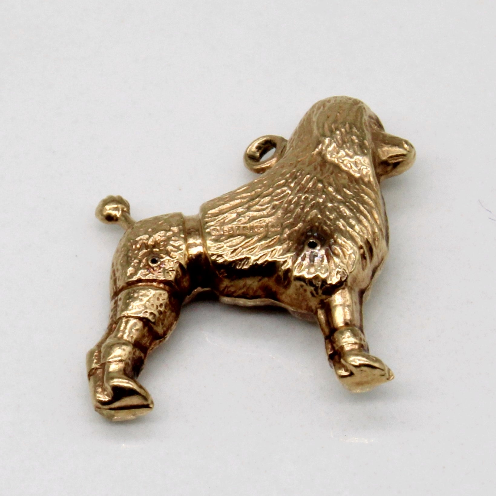 9k Yellow Gold Poodle Charm