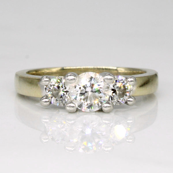 'Birks' Three Stone Diamond Platinum Ring | 0.43ct, 0.35 ctw | SZ 5 |