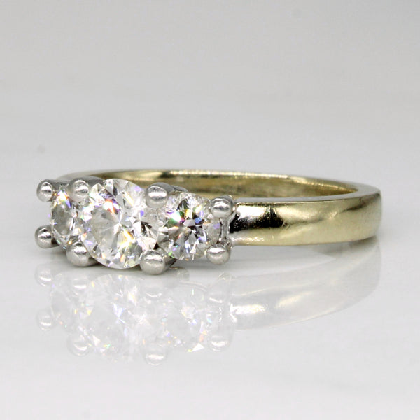 'Birks' Three Stone Diamond Platinum Ring | 0.43ct, 0.35 ctw | SZ 5 |