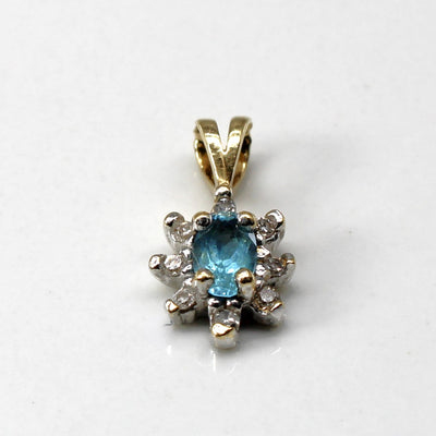 Cluster Topaz & Diamond Pendant | 0.24ct | 0.05ctw |