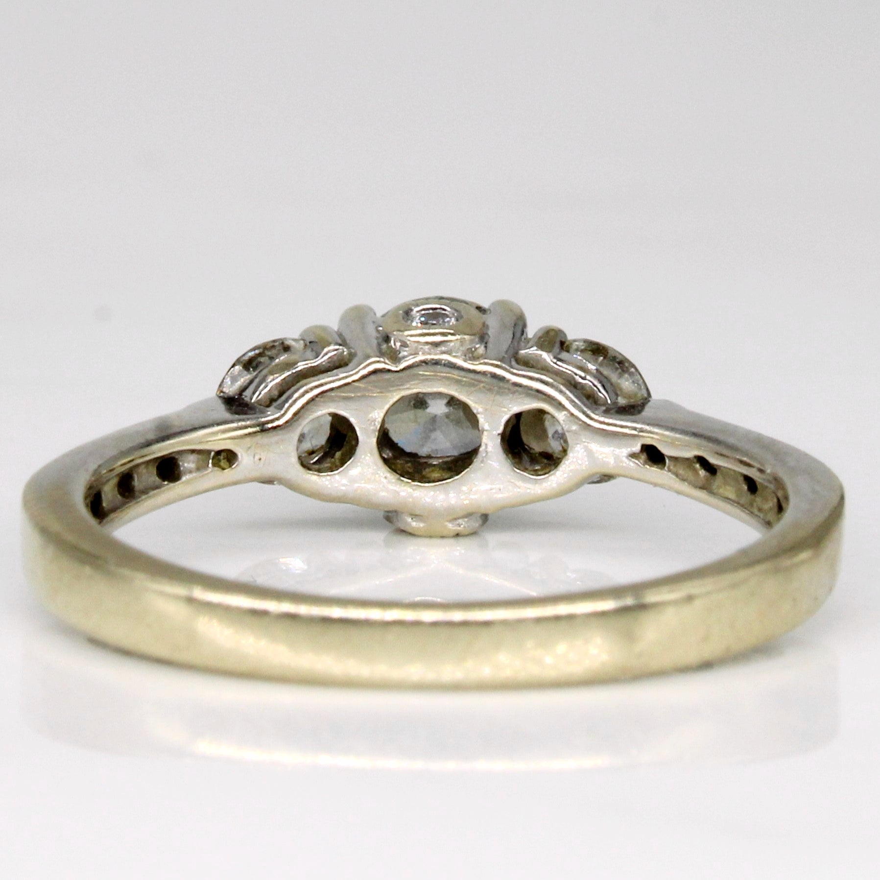 Three Stone Diamond Diamond 14k Ring | 0.48ctw, 0.44ctw, 0.1ctw | SZ 6 |