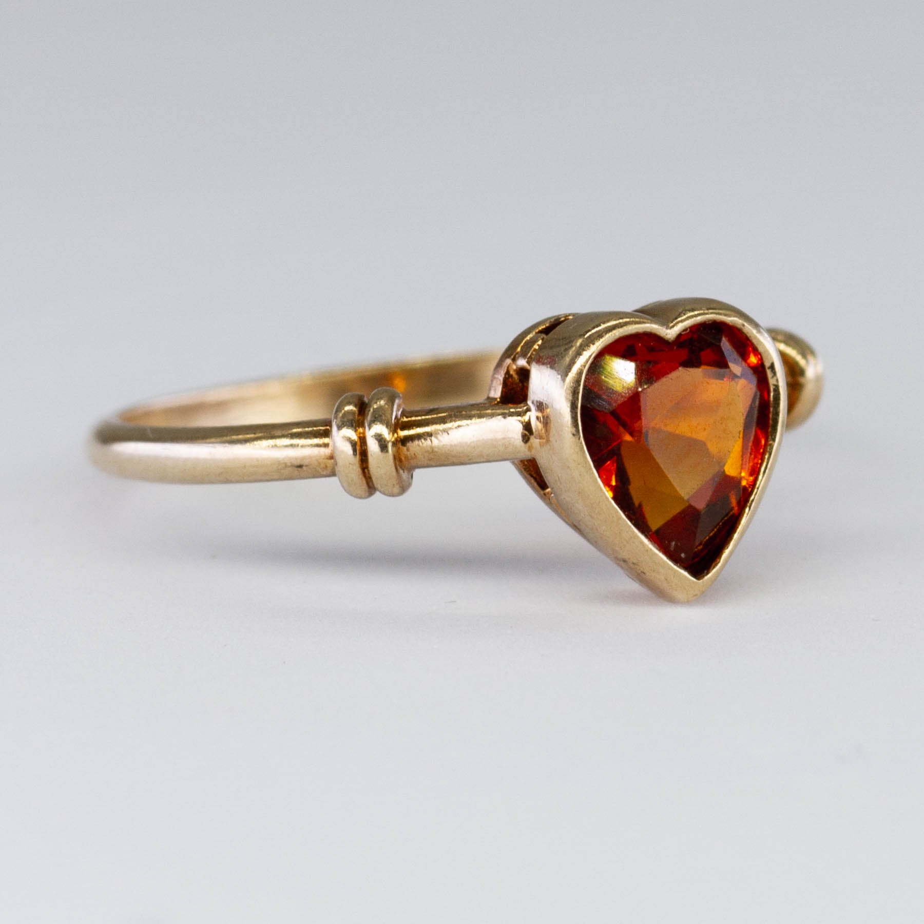 Heart Cut Citrine Ring | 0.65ct | SZ 6.25 |