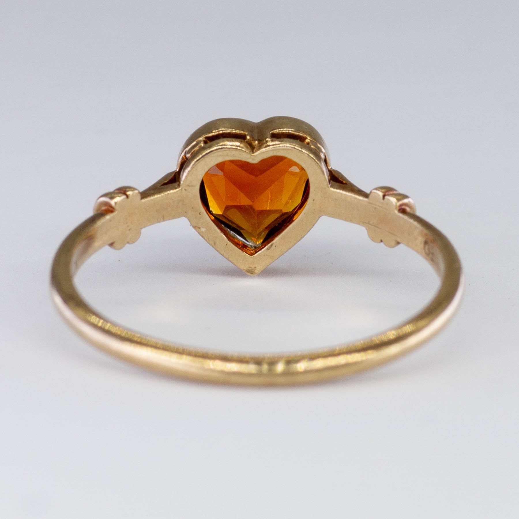 Heart Cut Citrine Ring | 0.65ct | SZ 6.25 |