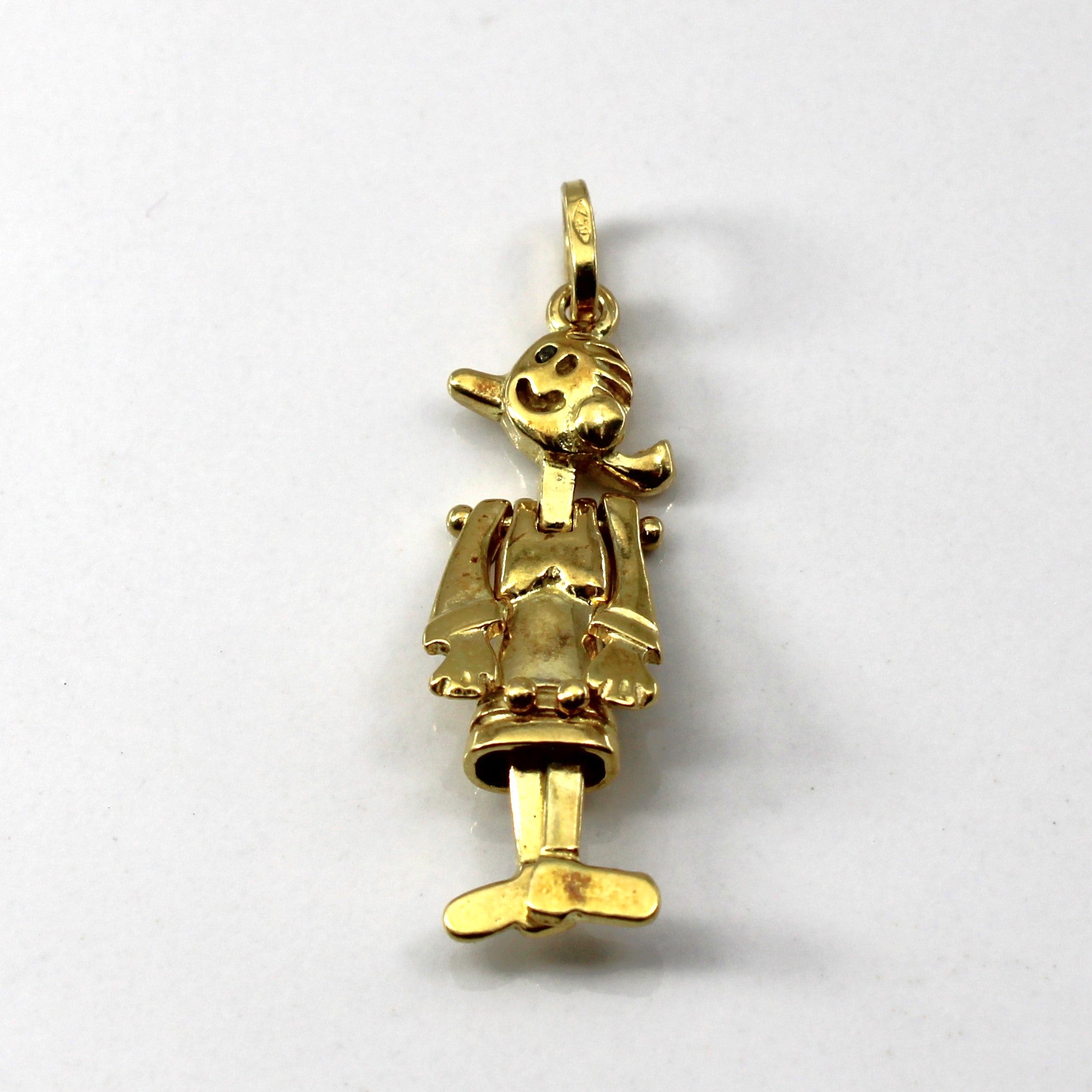 Yellow Gold Cartoon Character Olive Pendant