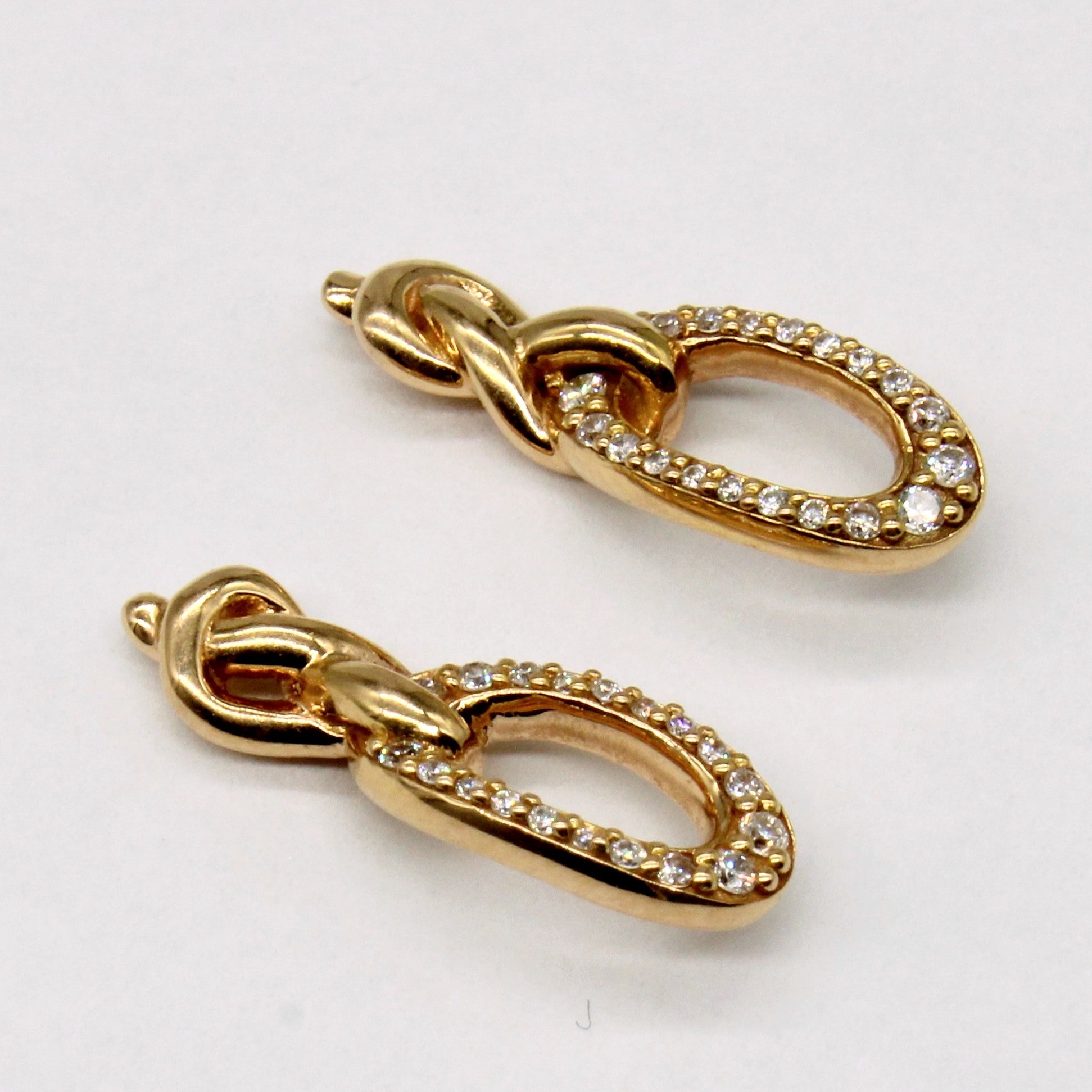 Boucles d'oreilles en or jaune 18 carats et diamants | 0,15 ct au total | 