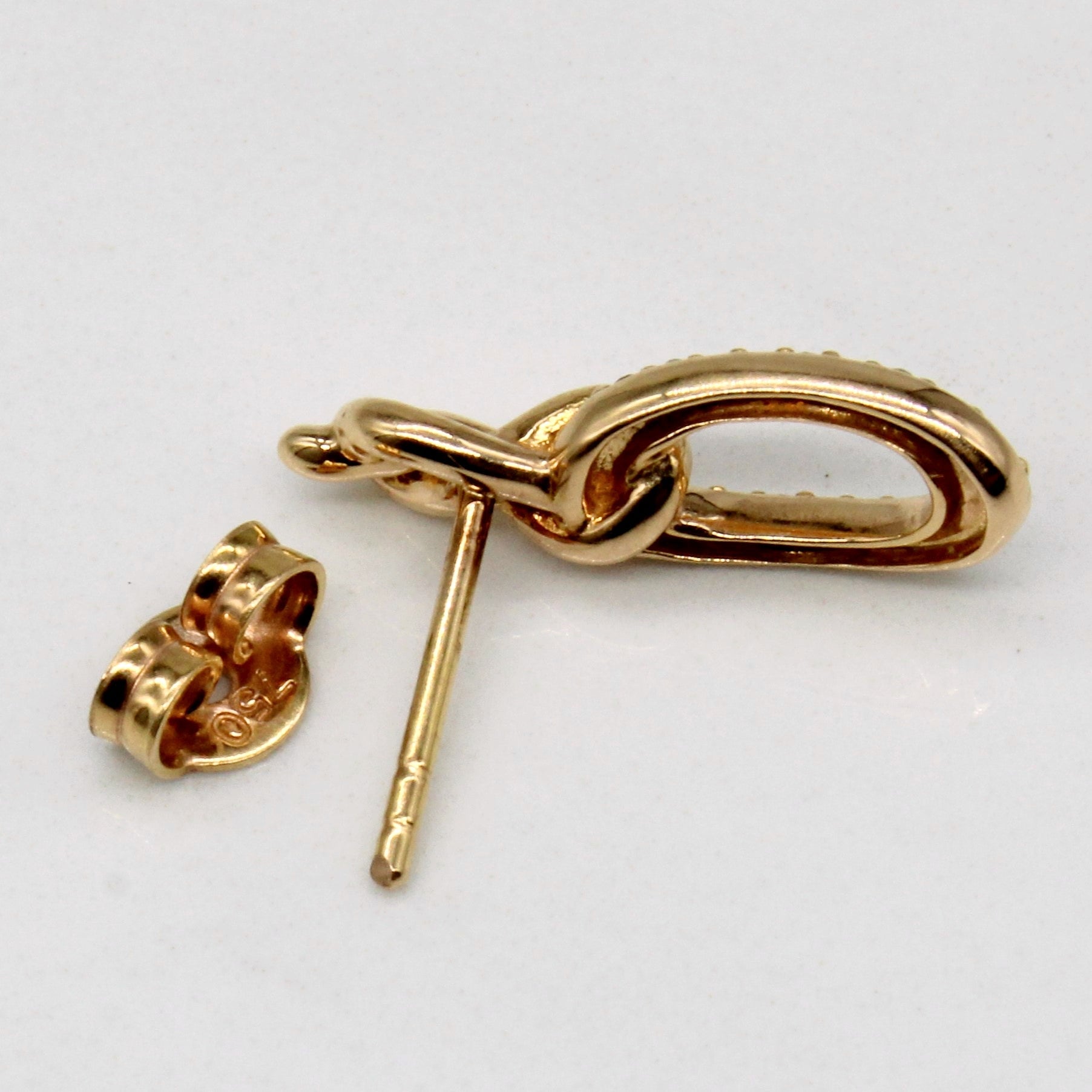 Boucles d'oreilles en or jaune 18 carats et diamants | 0,15 ct au total | 