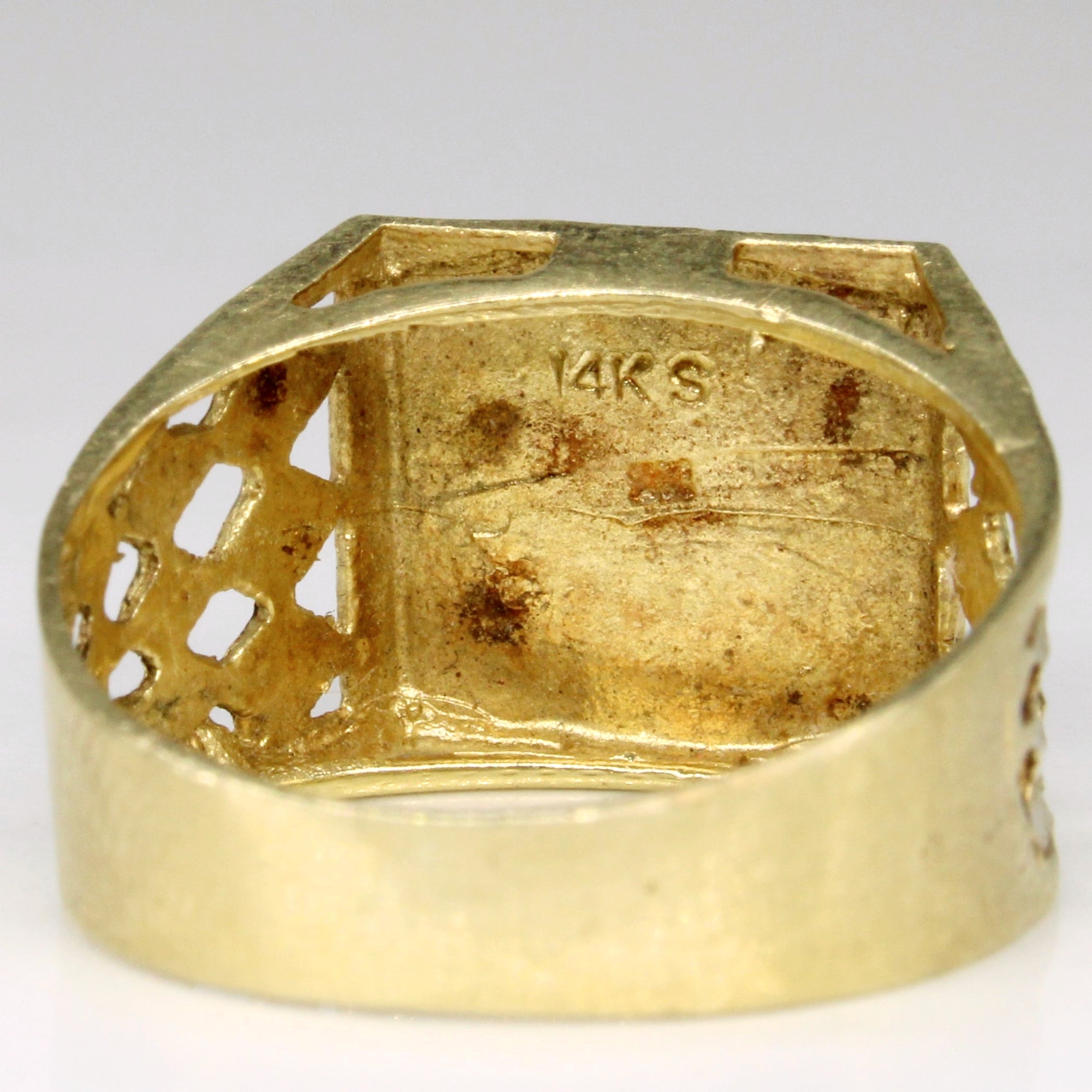 14k Yellow Gold 'D' Initial Ring | SZ 8.25 |