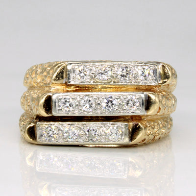 Three Tier Diamond Ring | 0.48ctw | SZ 8.5 |