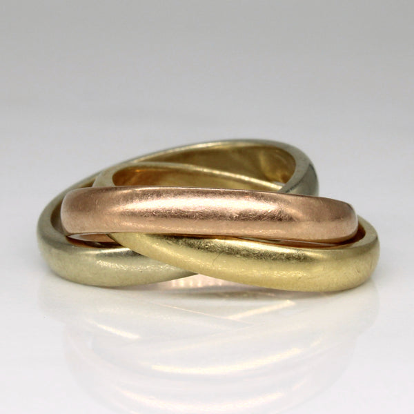14k Tri Tone Gold Interlocked Rings | SZ 5.75 |