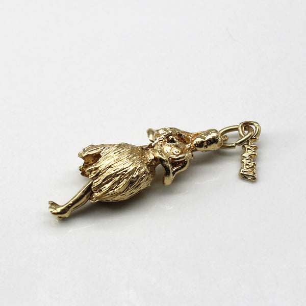 Yellow Gold Hawaiian Doll Pendant