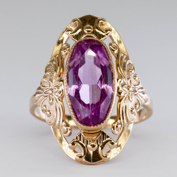 Synthetic Pink Sapphire Cocktail Ring | 4.13ct | SZ 8.75 |