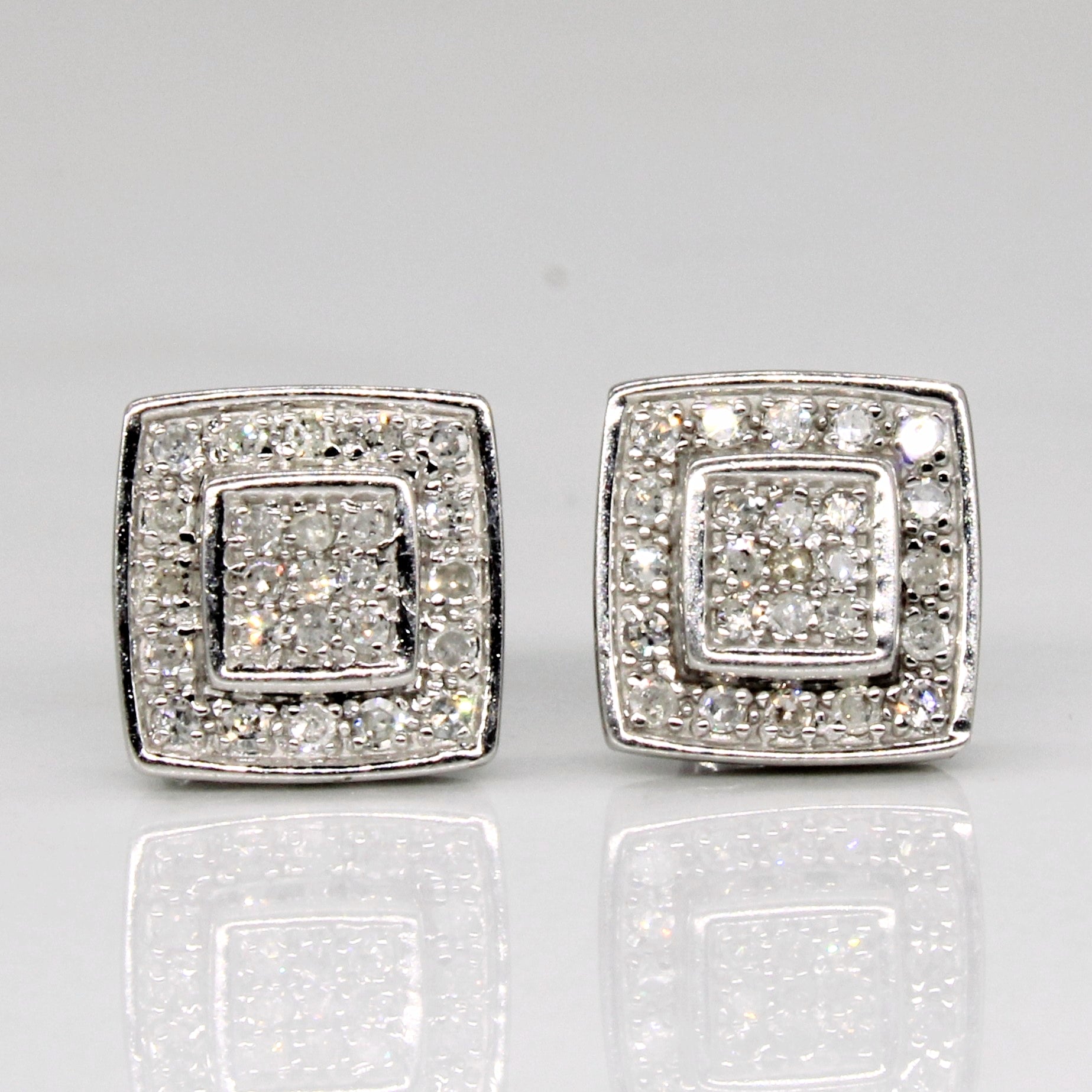 10k White Gold Diamond Earrings | 0.25ctw |
