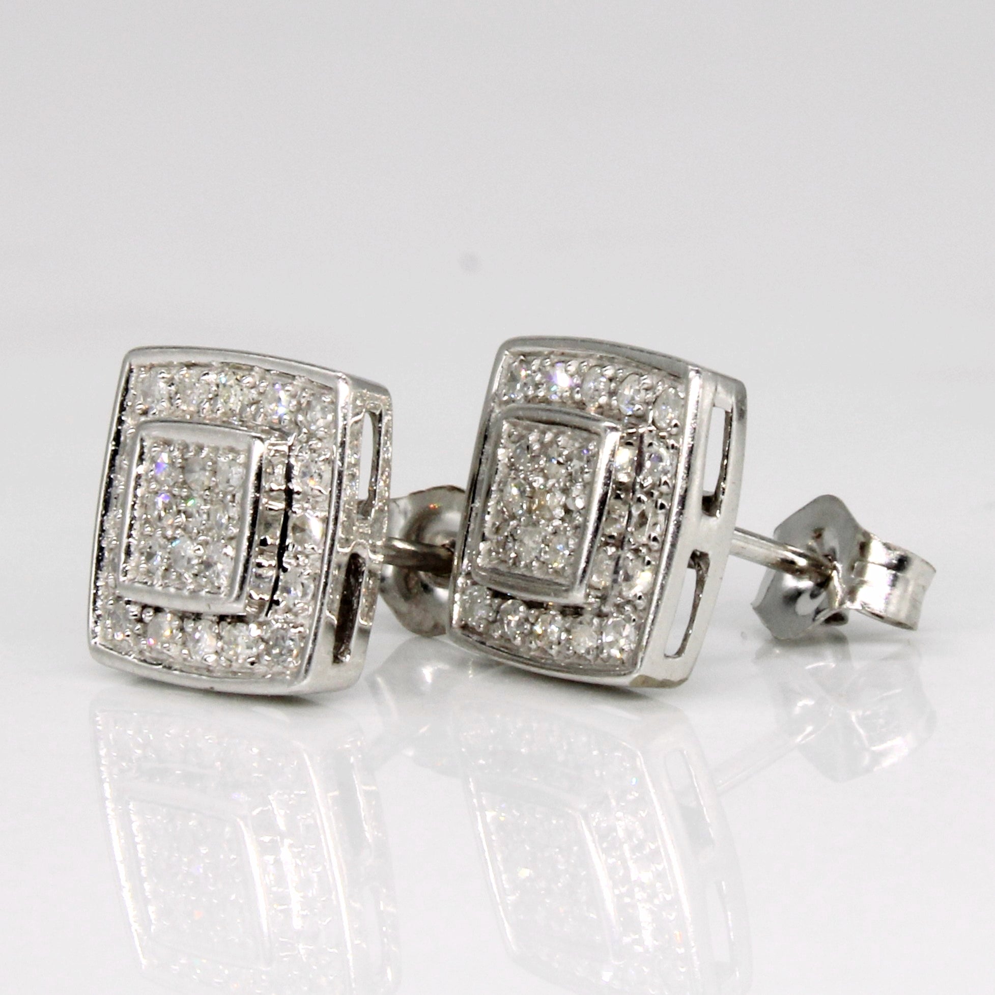 10k White Gold Diamond Earrings | 0.25ctw |