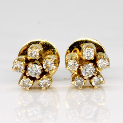 18k Yellow Gold Diamond Stud Earrings | 0.39ctw |