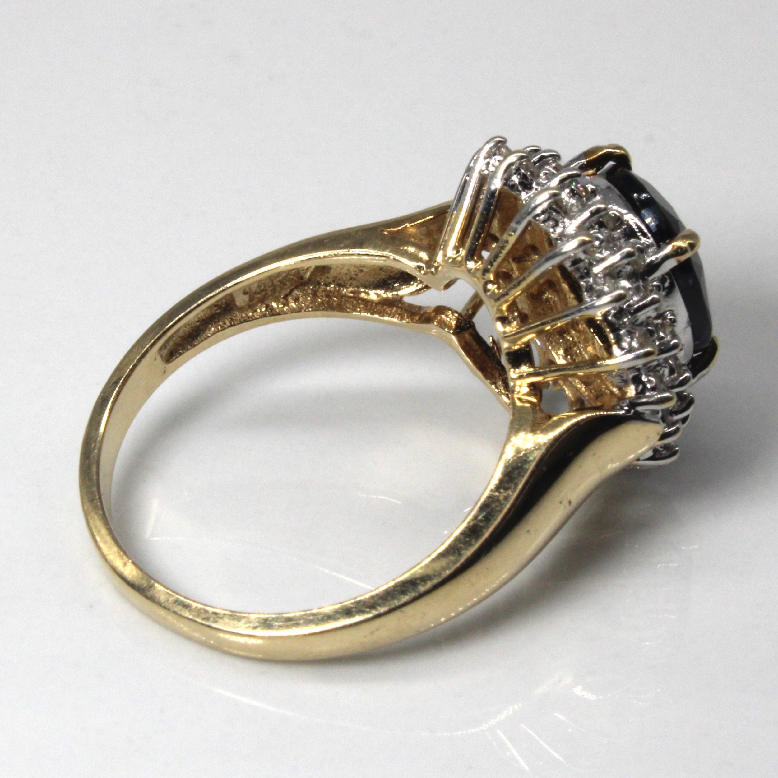 Sapphire & Diamond Cocktail Ring | 2.90ct | 0.22ctw | SZ 7 |