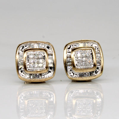 10k Yellow Gold Diamond Earrings | 0.16ctw |