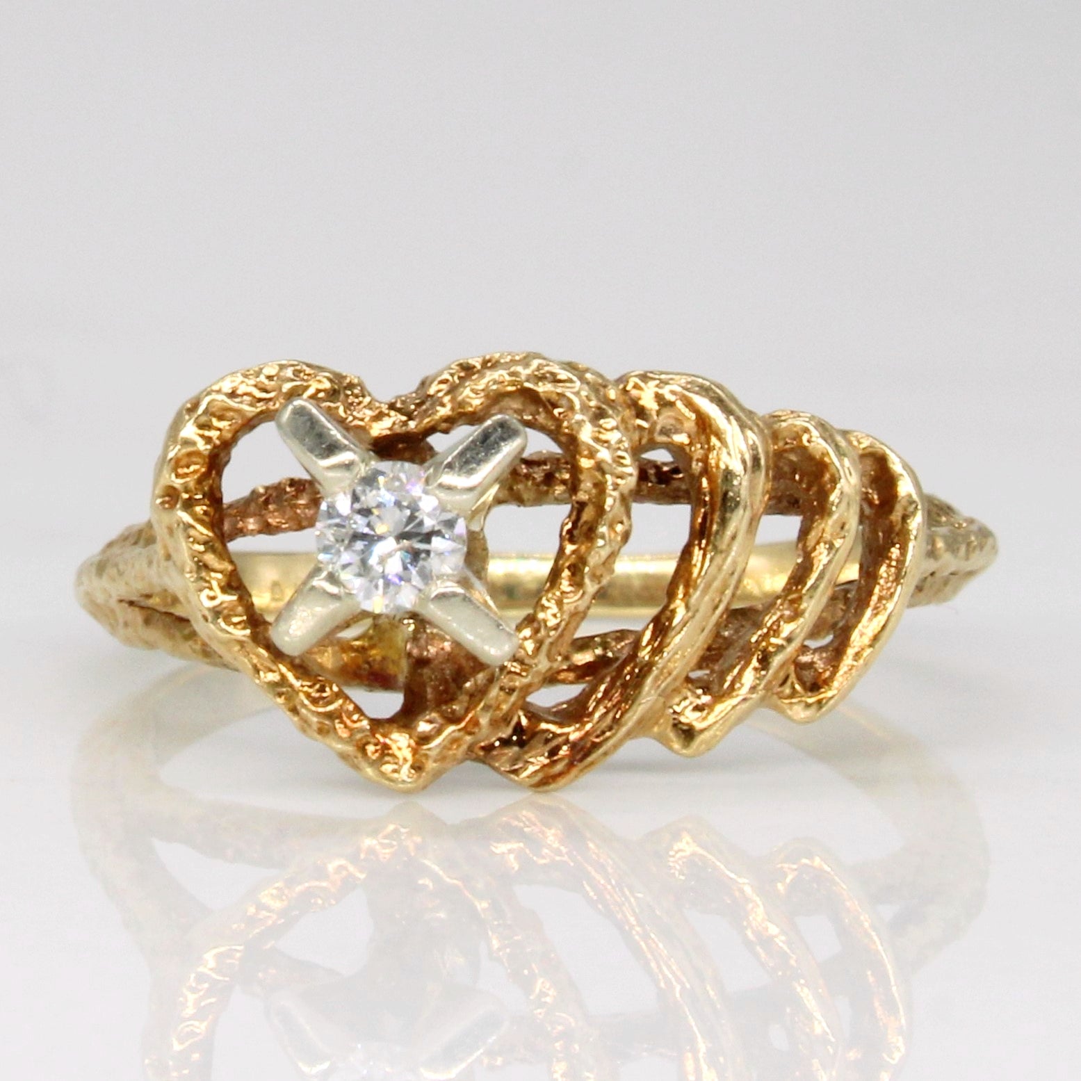 Diamond Heart Ring | 0.08ct | SZ 4.25 |