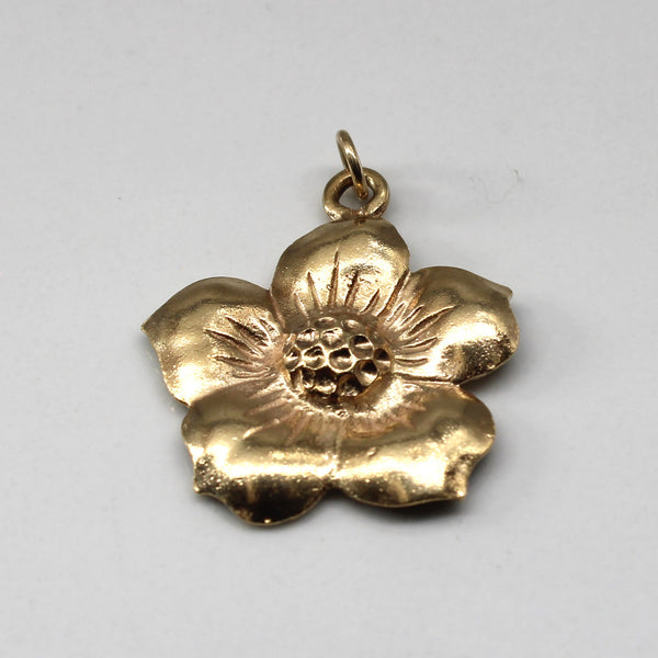 Yellow Gold Flower Pendant