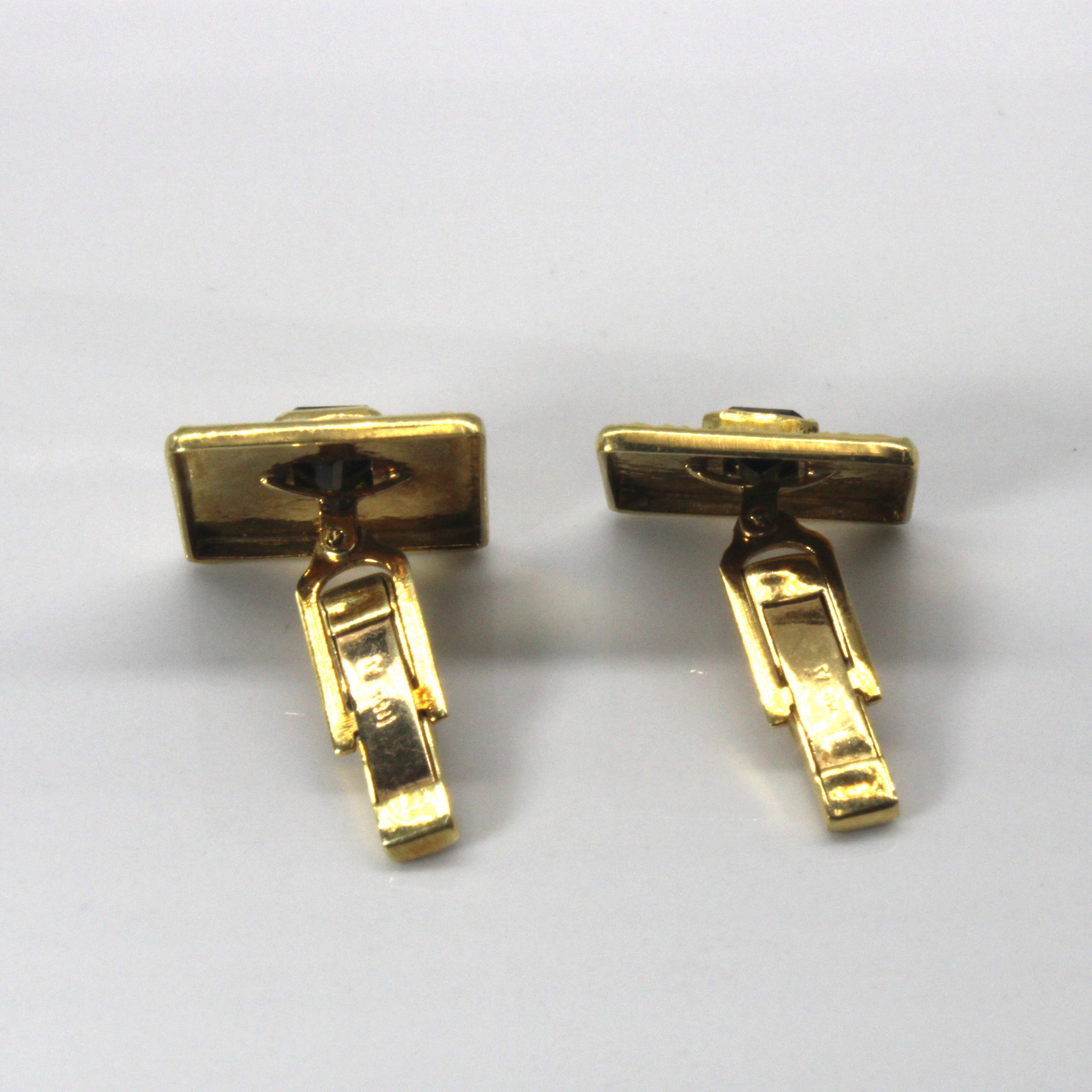 Tourmaline Textured Gold Cufflinks | 3.34ctw |