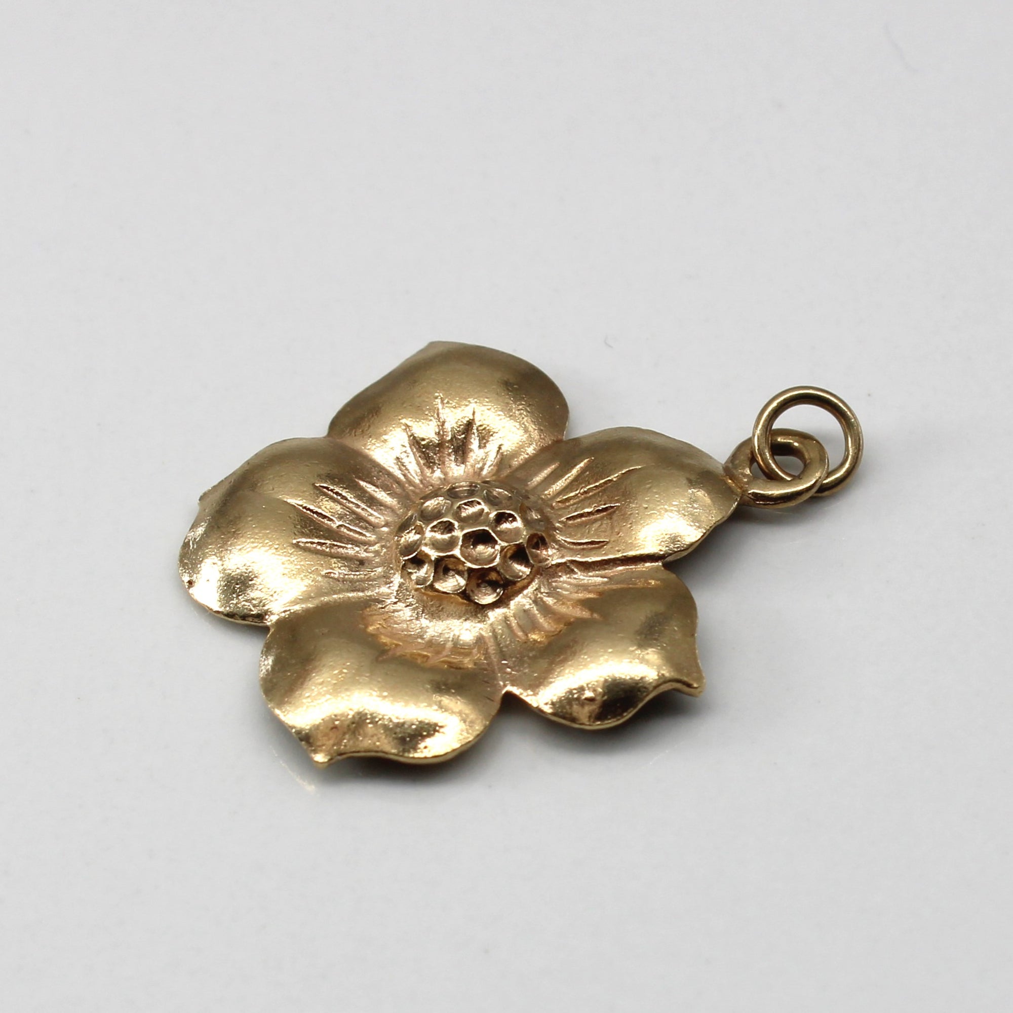 Yellow Gold Flower Pendant