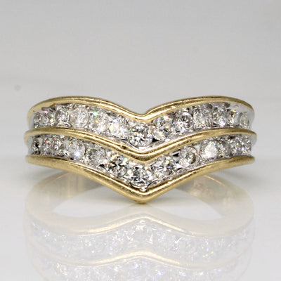 Diamond Chevron Ring | 0.40ctw | SZ 5.25 |