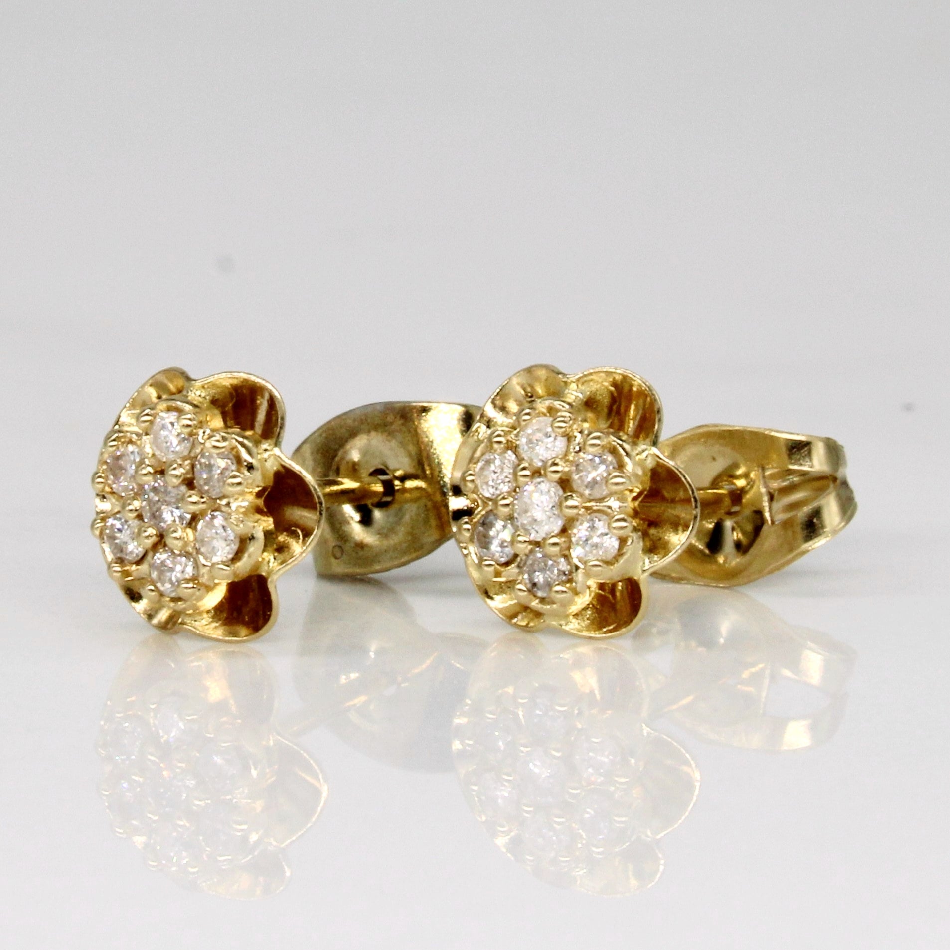 Cluster Diamond Stud Earrings | 0.14ctw |