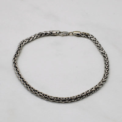 14k White Gold Birdcage Link Bracelet | 9