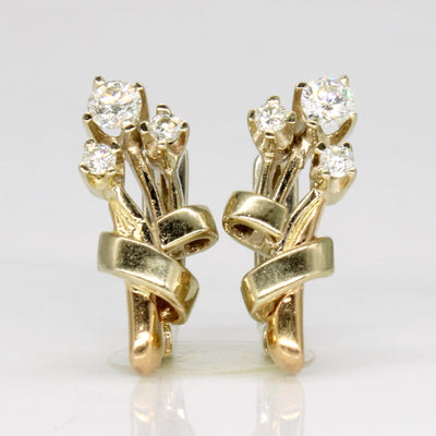 14k Yellow Gold Diamond Earrings | 0.30ctw |