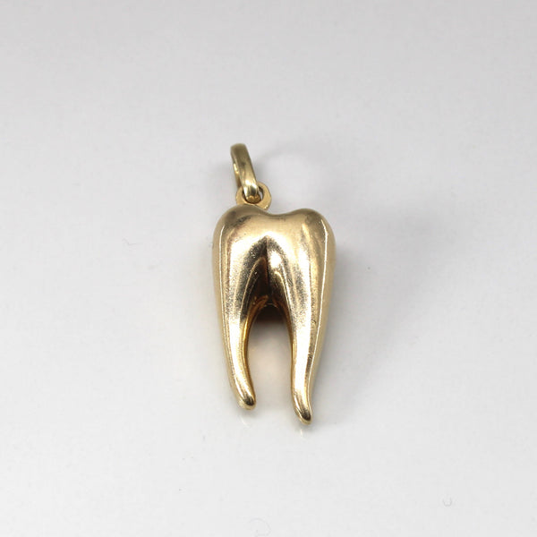 Yellow Gold Tooth Design Pendant