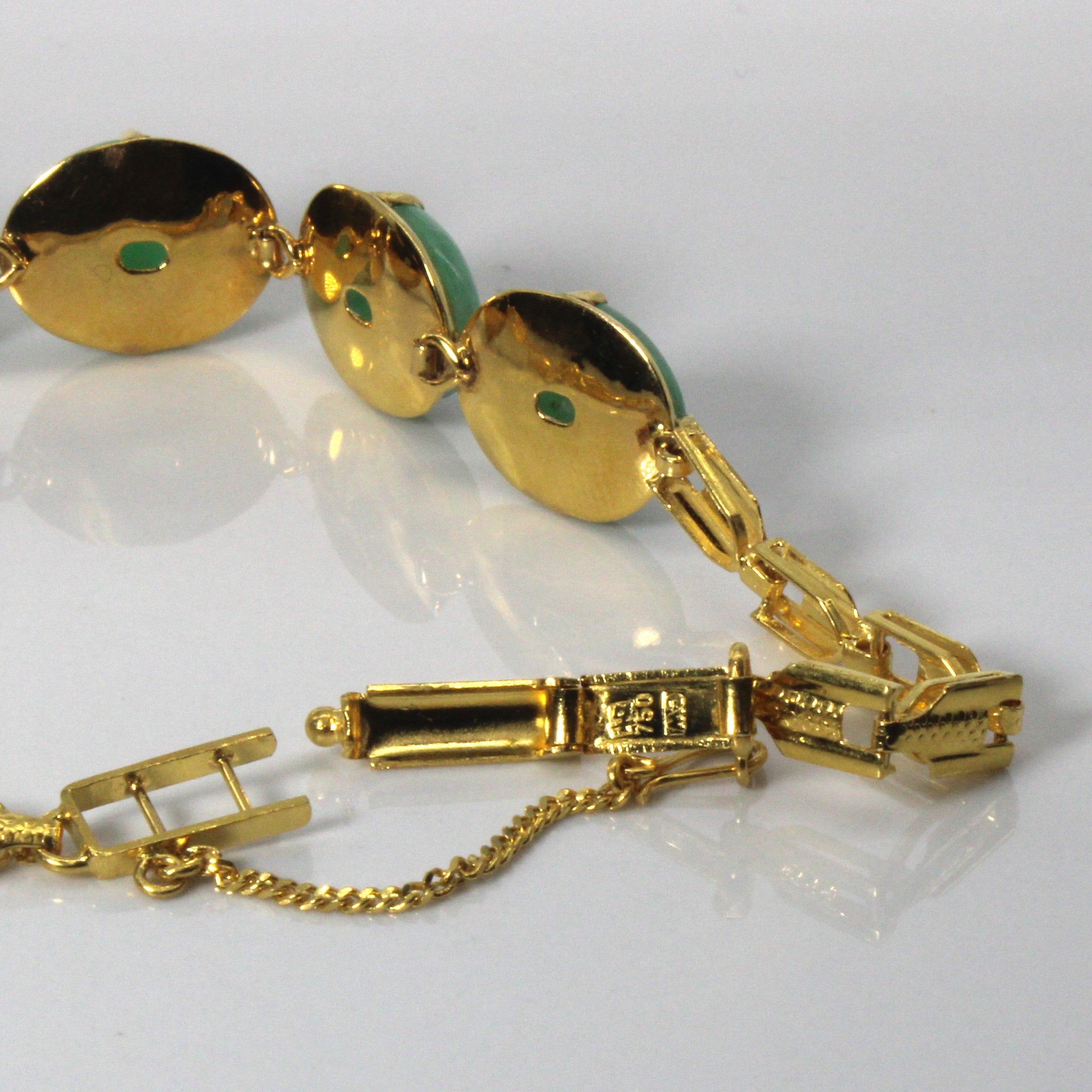 Jadeite Chain Bracelet | 13.75ctw | 7"|