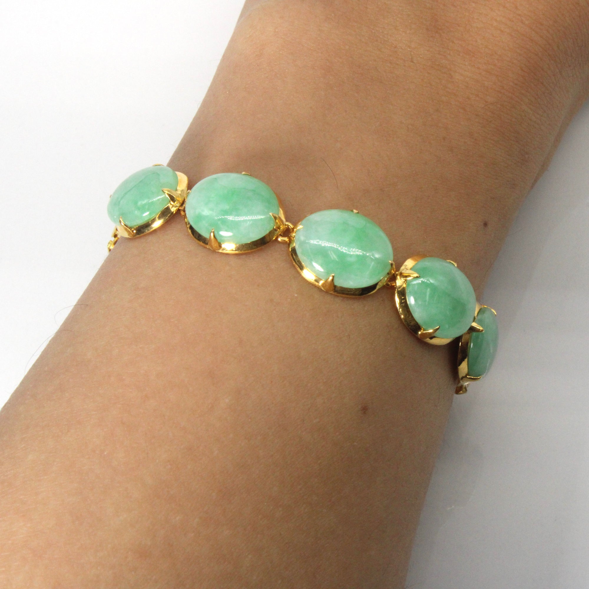 Jadeite Chain Bracelet | 13.75ctw | 7
