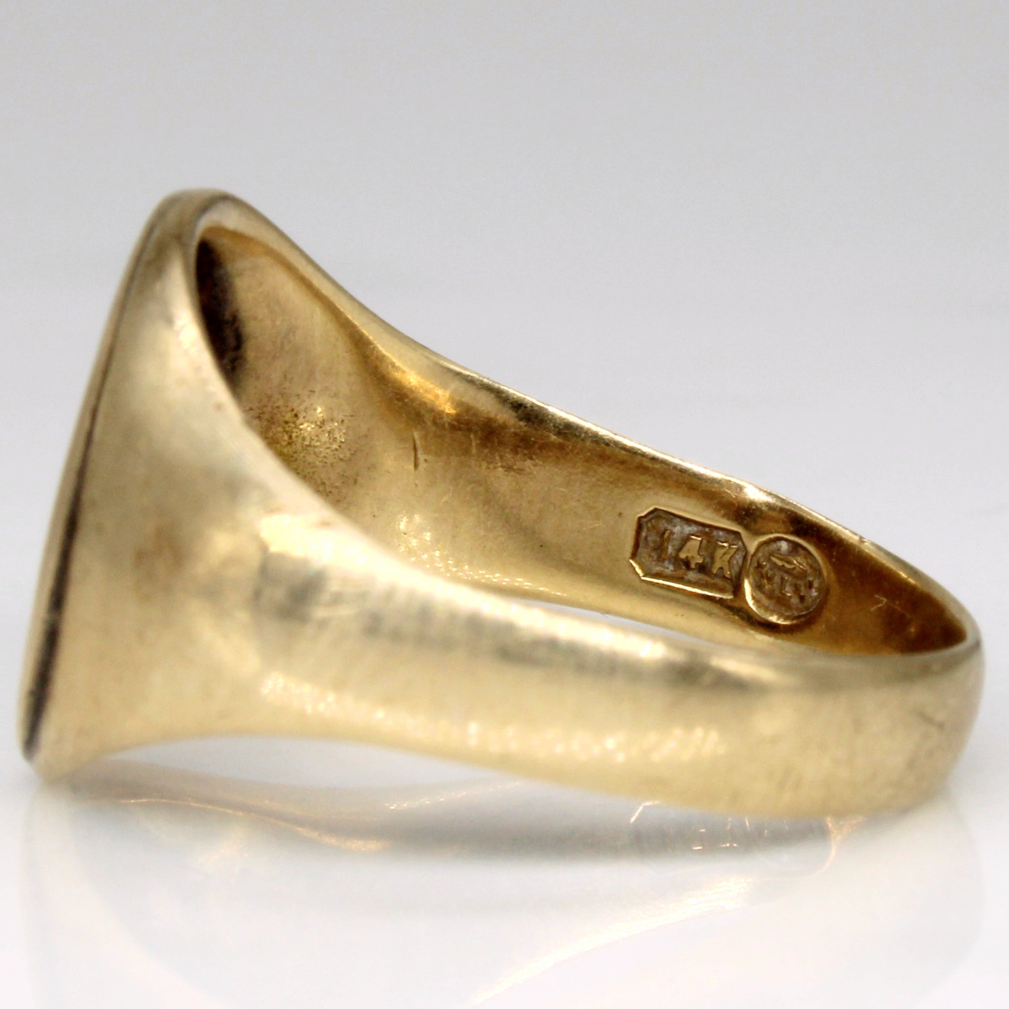 14k Yellow Gold 'W.K.' Initial Ring | SZ 9.25 |