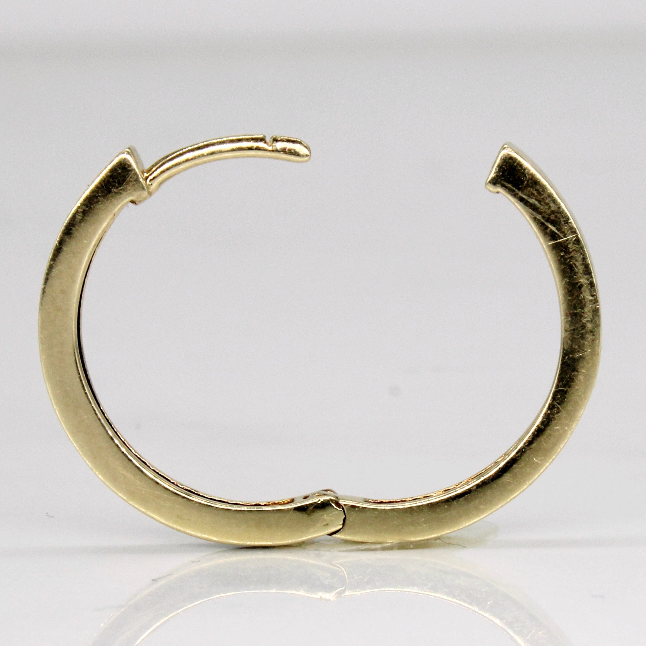 10k Yellow Gold Diamond Hoop Earrings | 0.22ctw |