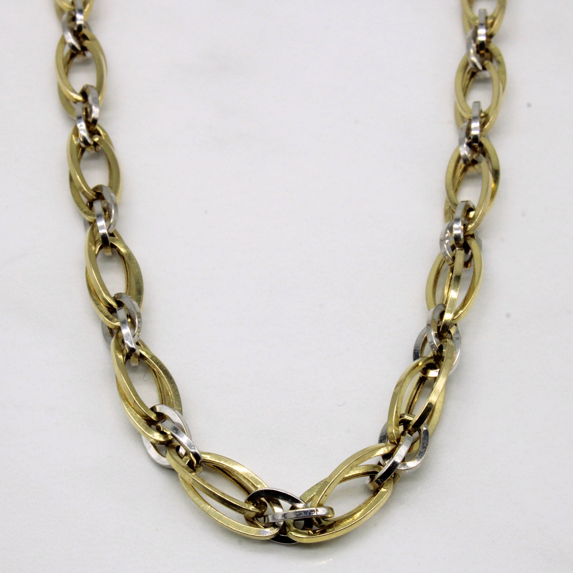 14k Two Tone Gold Necklace | 20