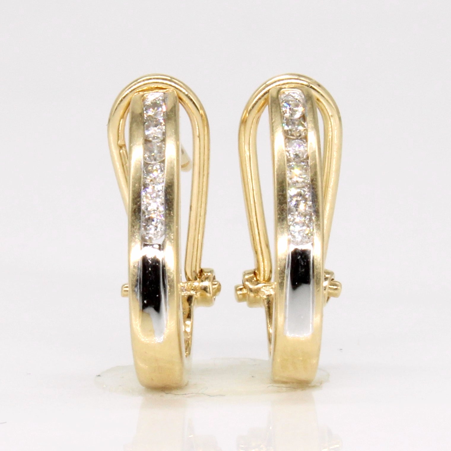 14k Gold Diamond Hoop Earrings | 0.12ctw |