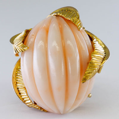 Pink Coral Cocktail Ring | 43.00ct | SZ 5.25 |