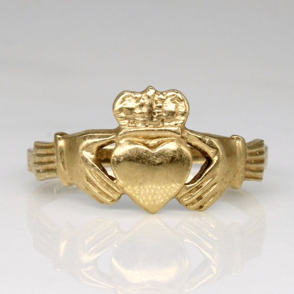10k Yellow Gold Claddagh Ring | SZ 6.75 |