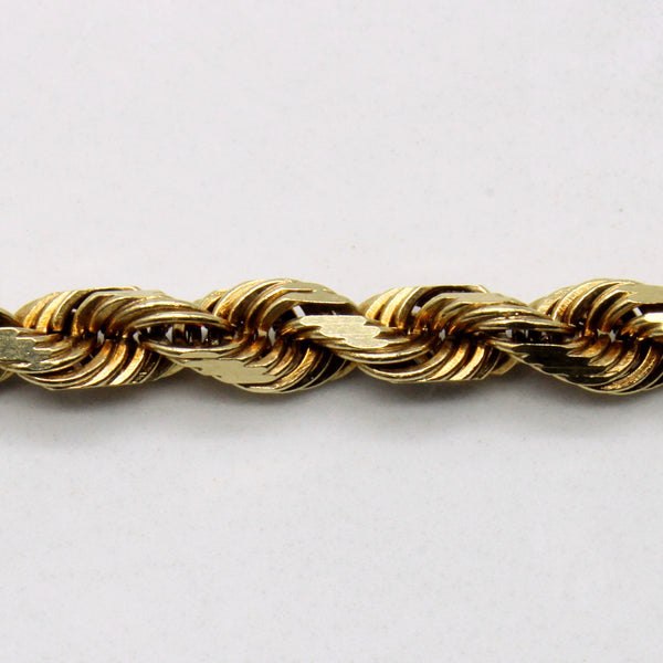 10k Yellow Gold Rope Chain Choker | 14